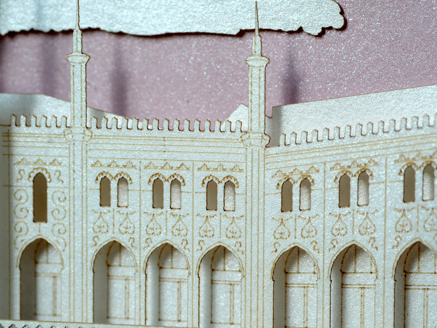 Nimb Hotel Copenhagen Denmark wedding pop up 3d invitation. Paper box folded card