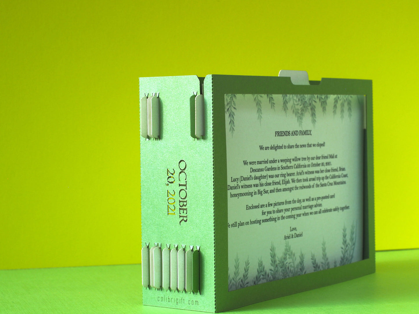 Romantic Willow Tree 3D Pop-Up Card – Handmade Paper Art for Special Occasions