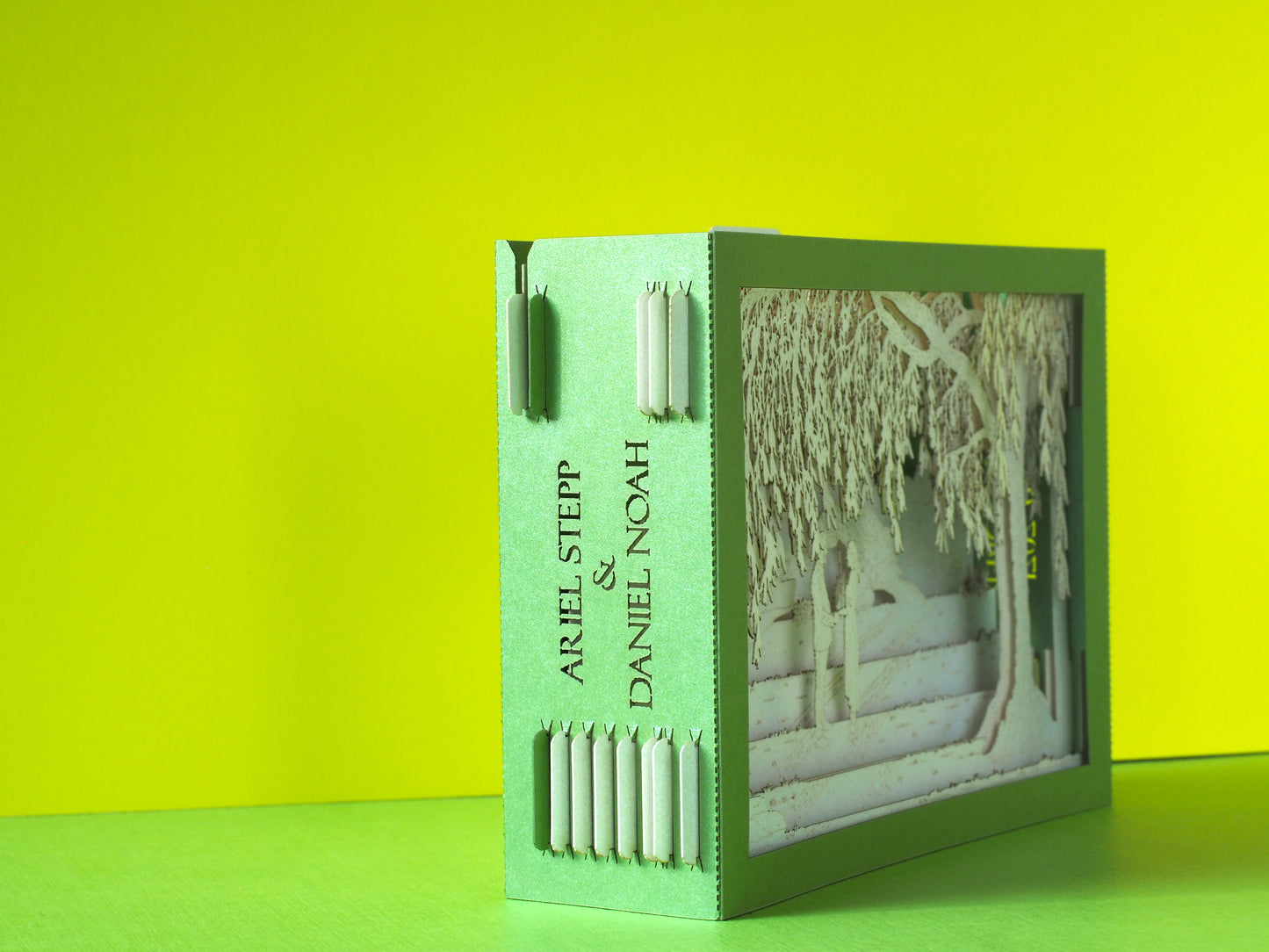 Romantic Willow Tree 3D Pop-Up Card – Handmade Paper Art for Special Occasions