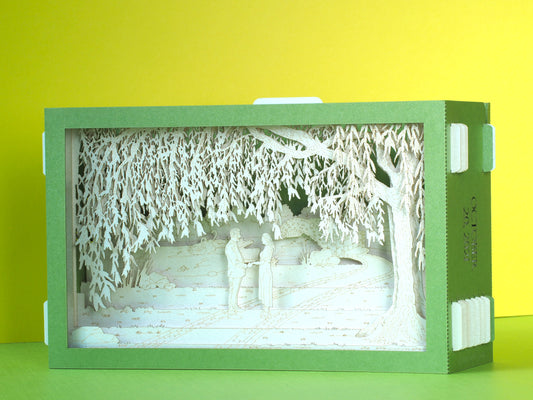 Romantic Willow Tree 3D Pop-Up Card – Handmade Paper Art for Special Occasions