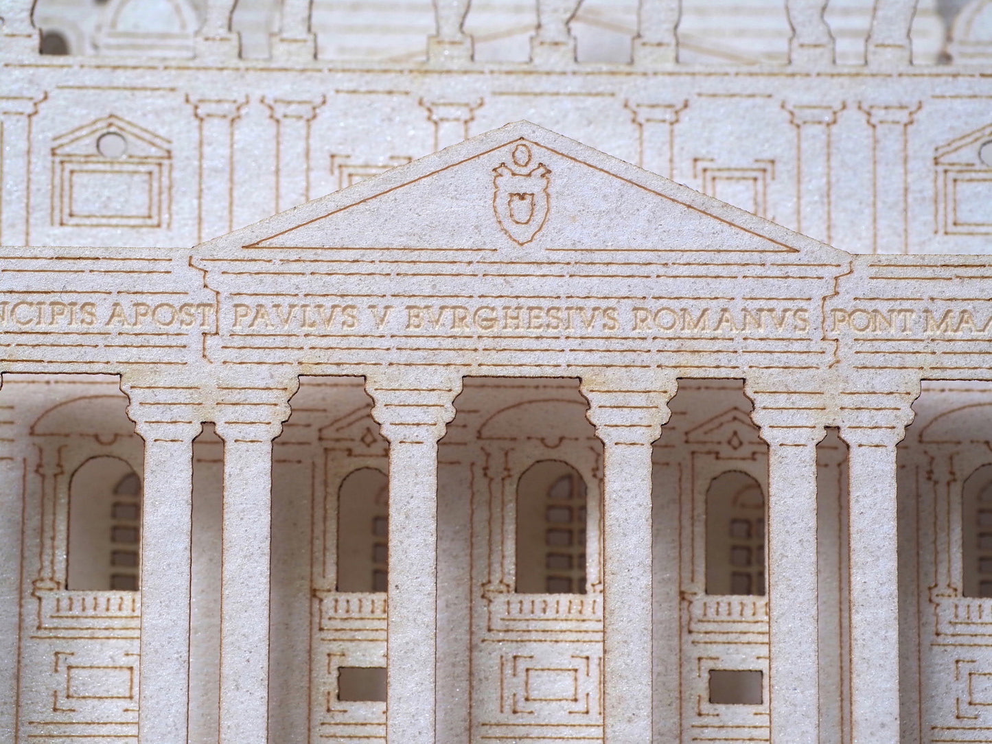 Saint Peter's Basilica Rome, Italy. Church Roma. Paper box pop up card folds flat with an architectural design