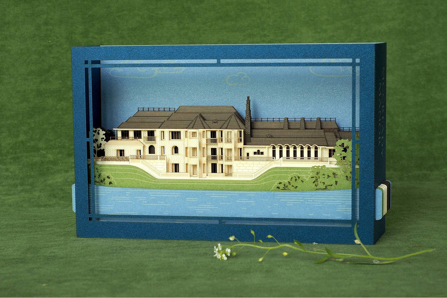 Family gift. Paper pop up up house model. Lake House miniature. Pop up card. Custom design to order. Mother, Father home Thanksgiving Day