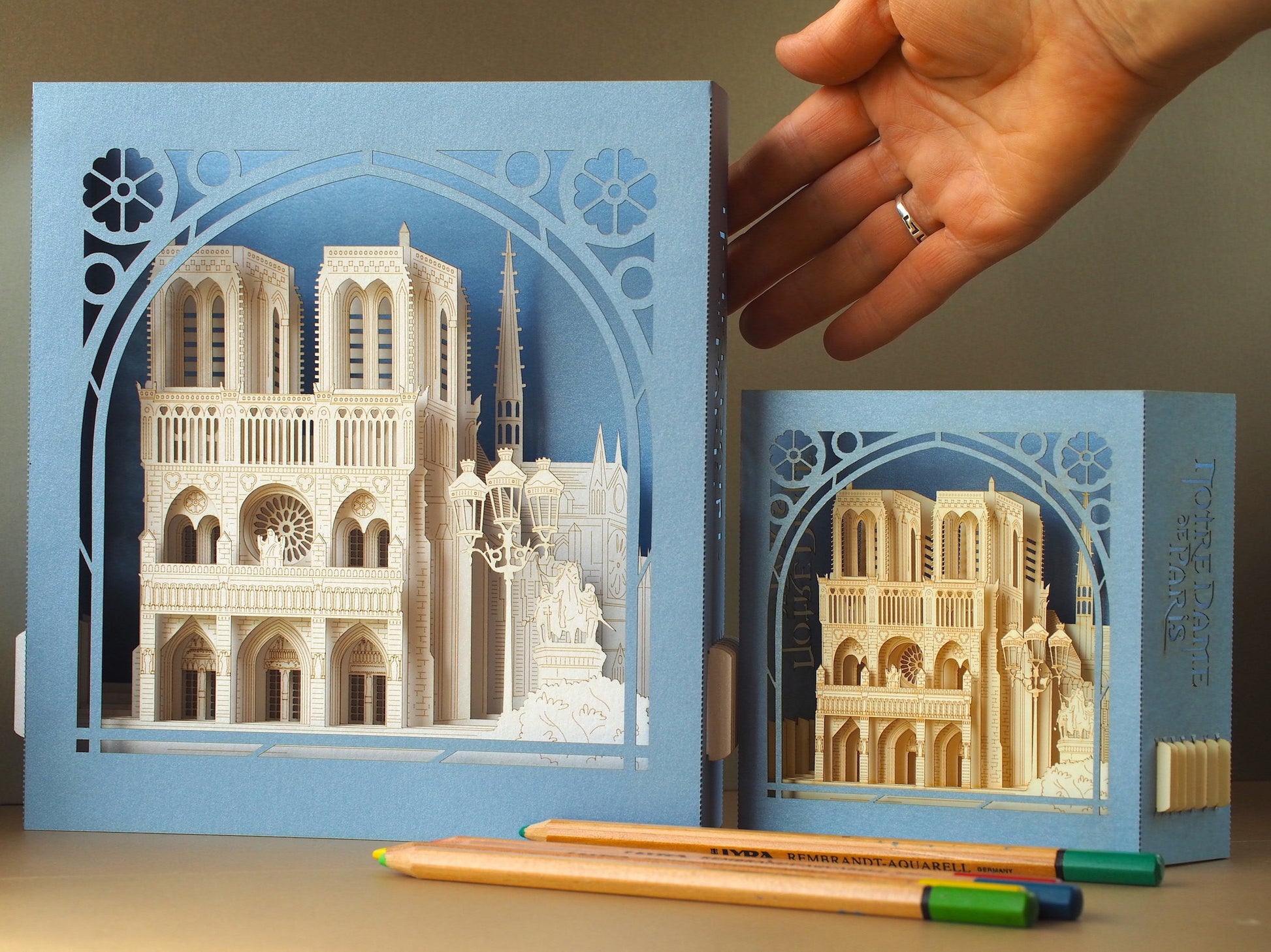 The Cathedral Notre Dame de Paris, Paris, France pop-up card