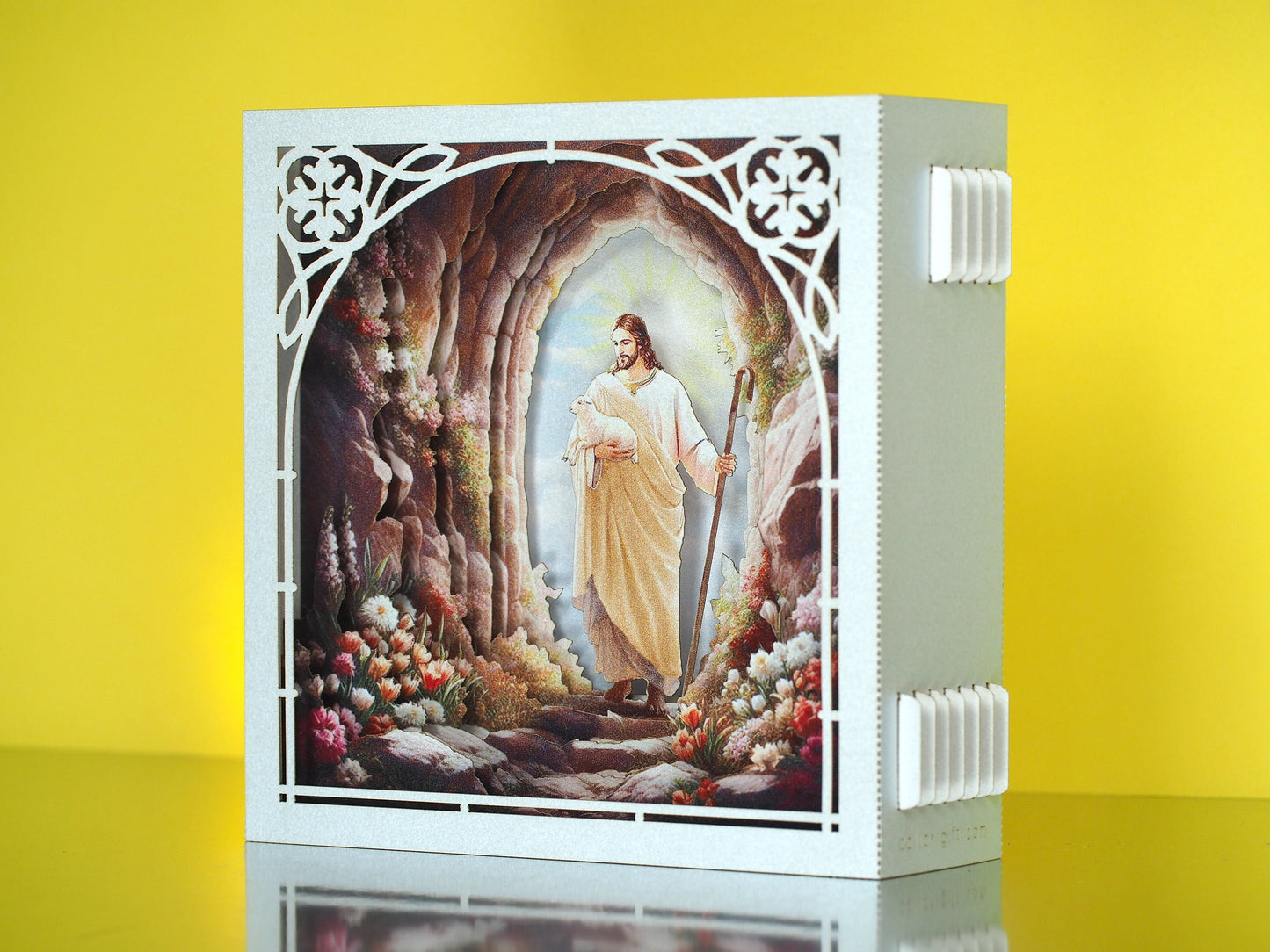 Christian 3D Pop-Up Card featuring Jesus Good Shepherd - Church Greetings, Prayer Art, Person, Church