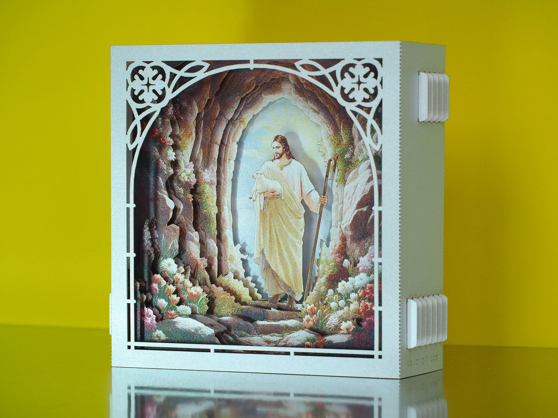 Christian 3D Pop-Up Card featuring Jesus Good Shepherd - Church Greetings, Prayer Art, Person, Church