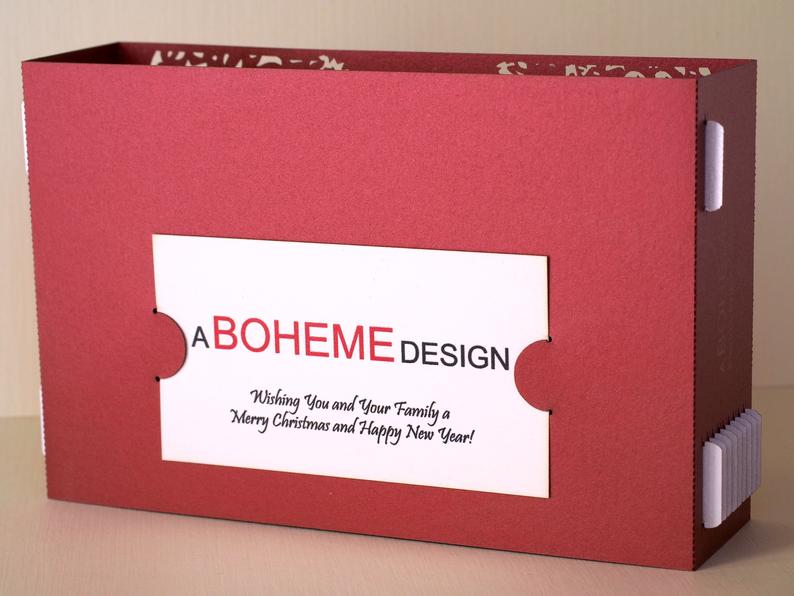 3D architecture pop up card made as a paper building model, custom promotional greeting card for corporate marketing, client gifts and business events.