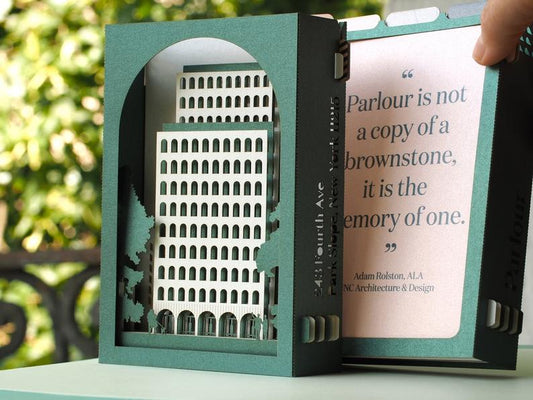 Building with Logo, Architecture gifts for clients, event custom design popup card - ColibriGift