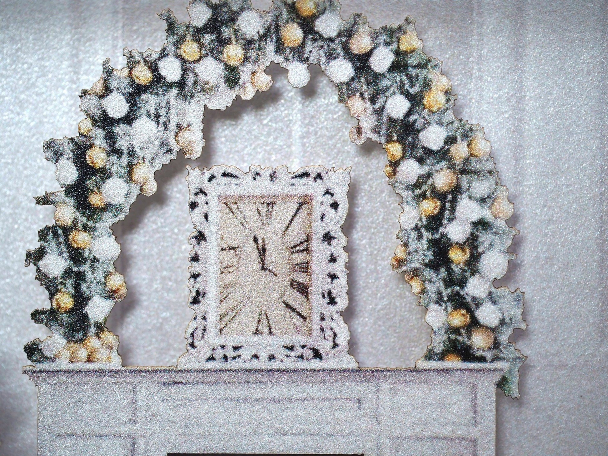 Christmas house 2023. Paper pop up card. Fireplace miniature, Christmas Tree. Laser cut box gift. - ColibriGift