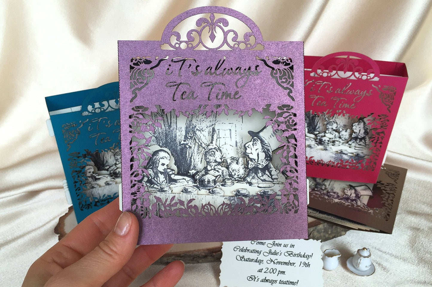 Christmas pop-up card "Alice in Wonderland" - ColibriGift