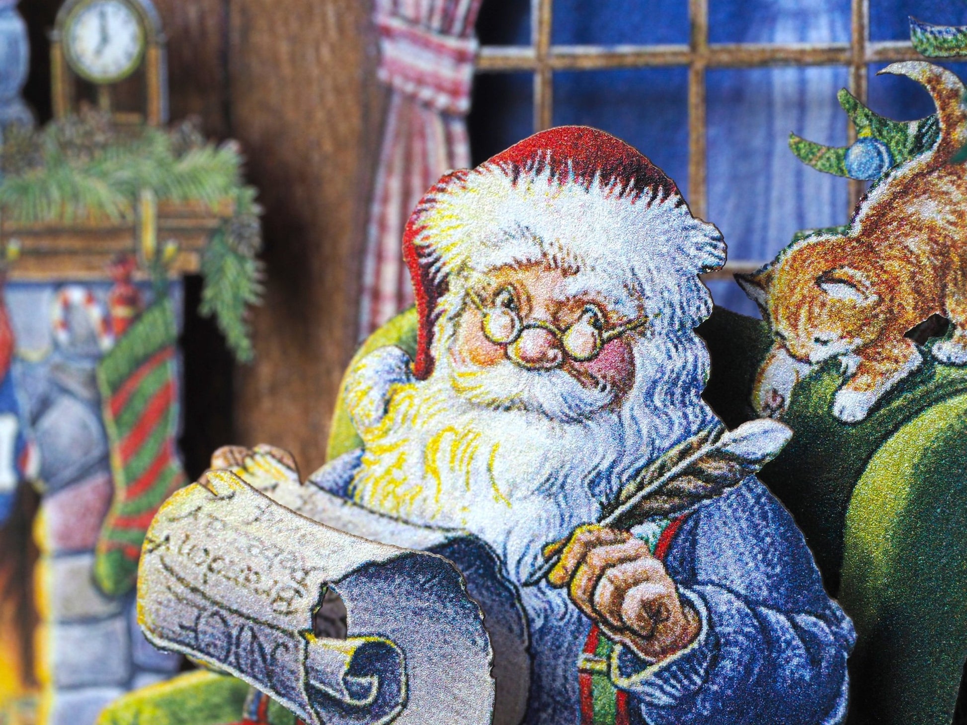 Christmas pop-up card Santa workshop house - ColibriGift