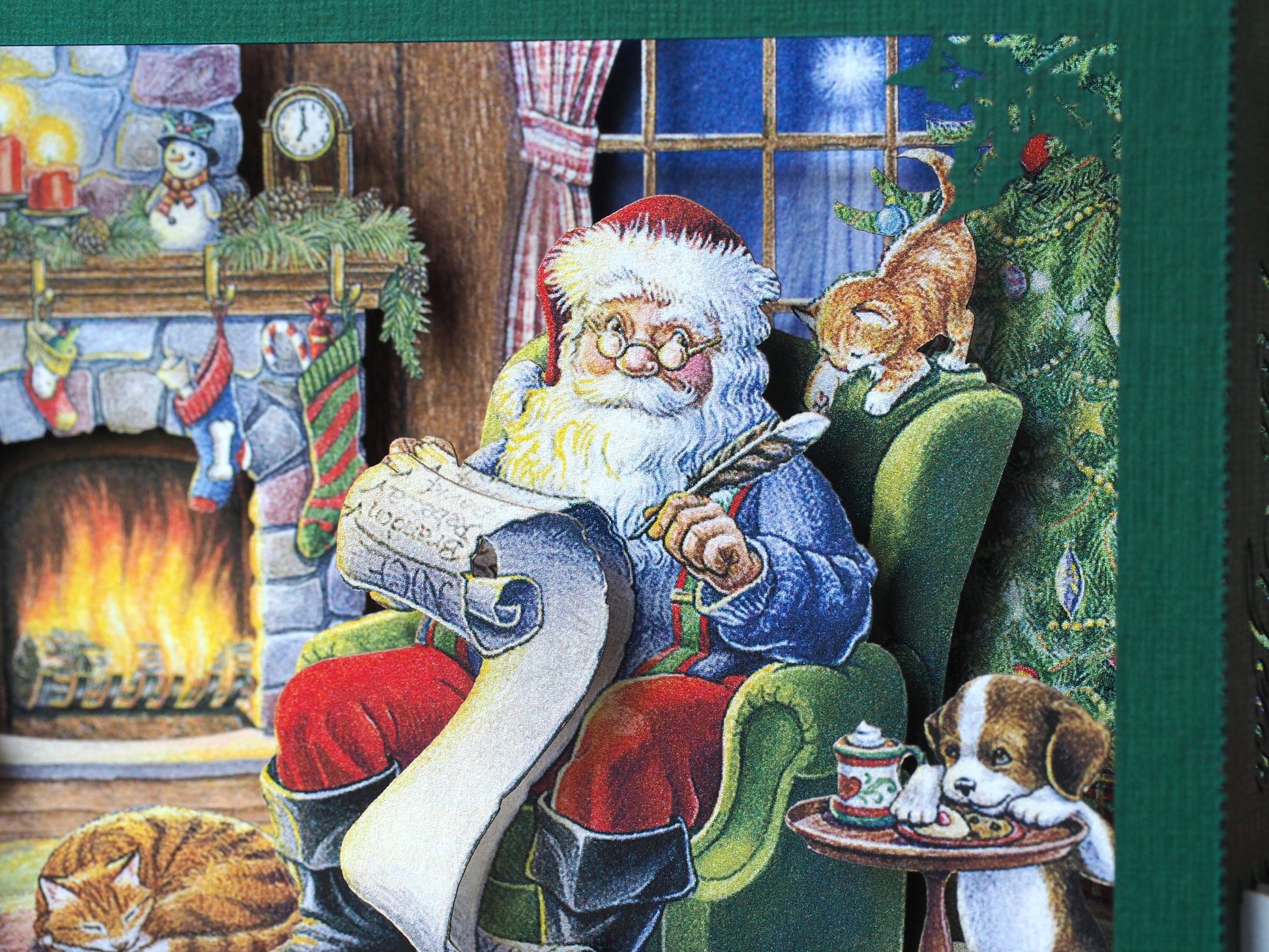 Christmas pop-up card Santa workshop house - ColibriGift