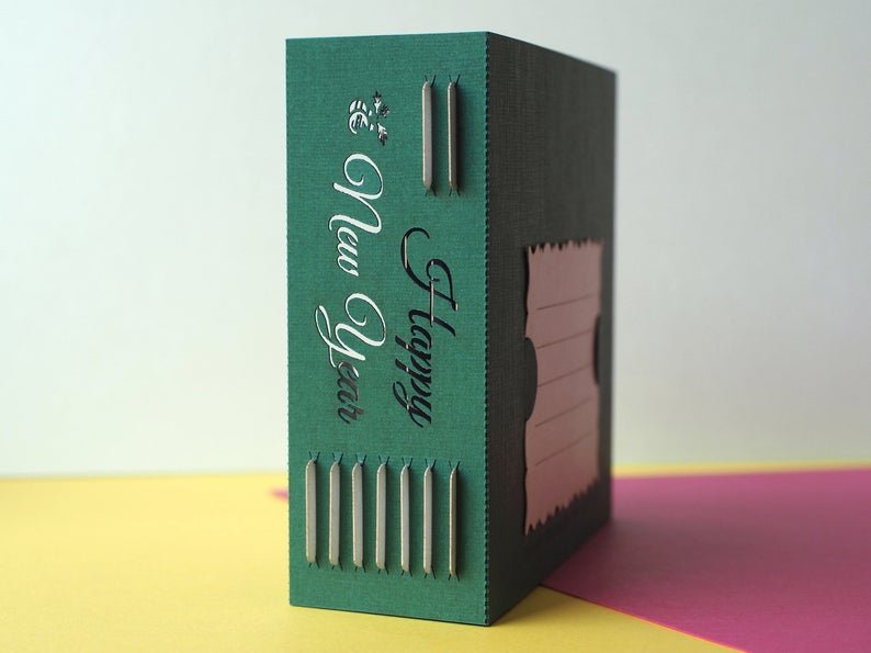 Christmas pop-up card Santa workshop house - ColibriGift