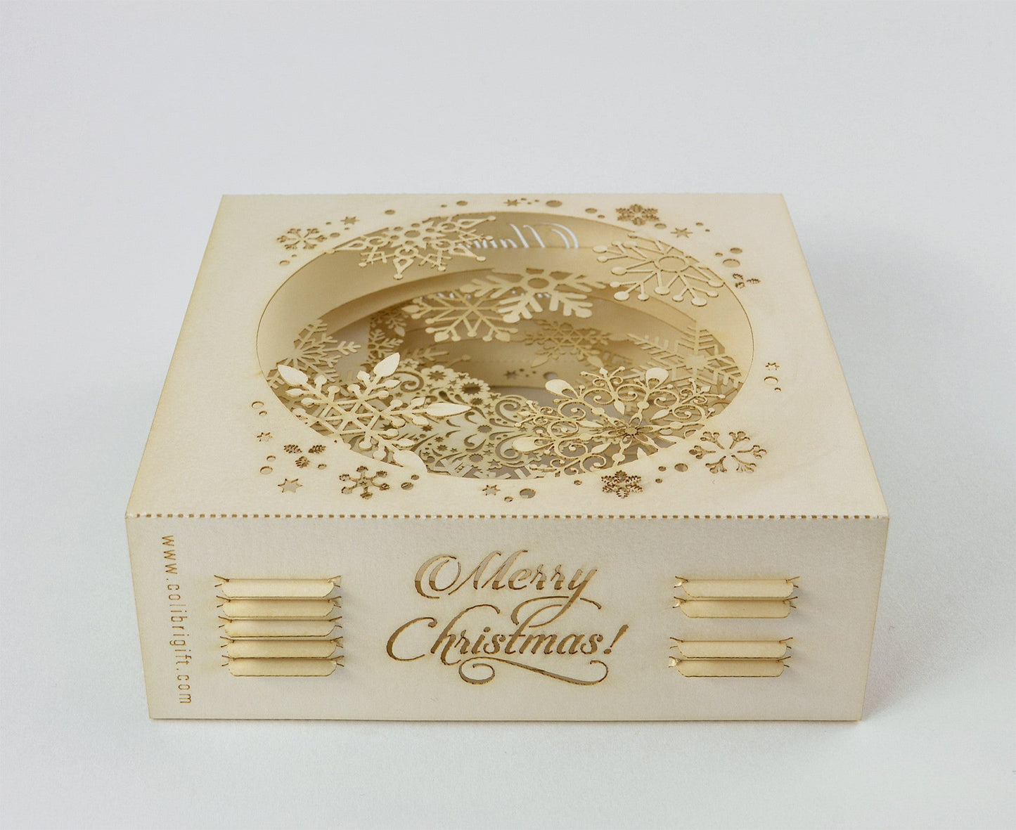 Christmas theme greeting pop-up card Snowflakes - ColibriGift