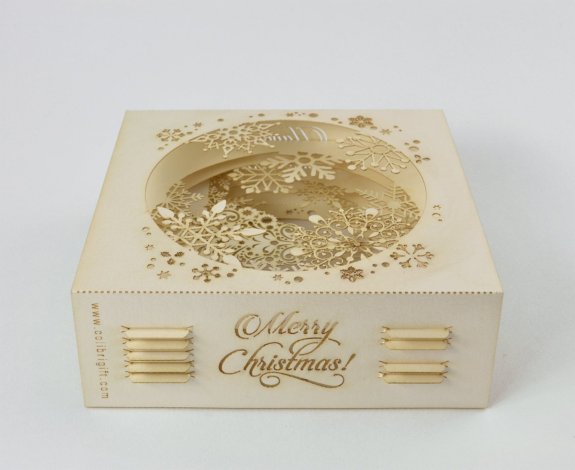 Christmas theme greeting pop-up card Snowflakes - ColibriGift