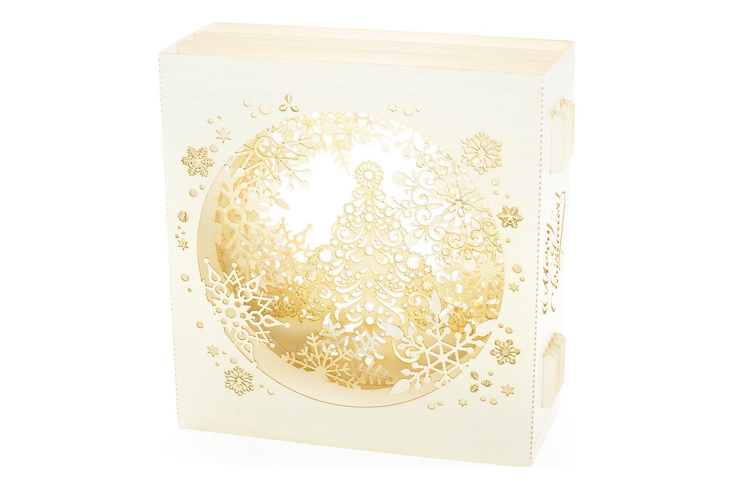 Christmas theme greeting pop-up card Snowflakes - ColibriGift