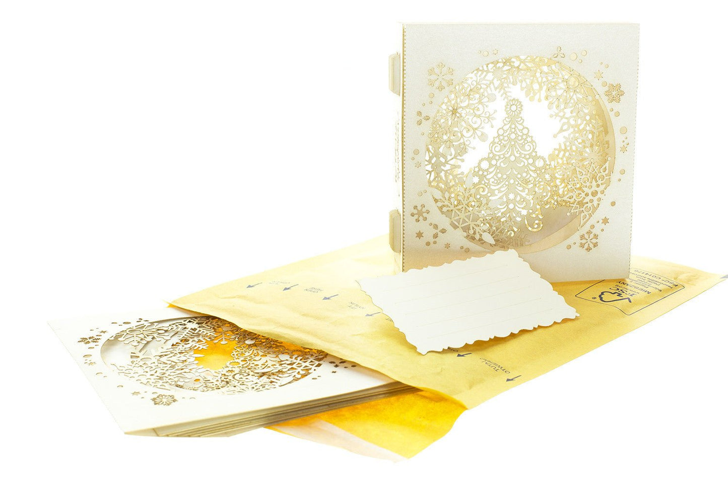 Christmas theme greeting pop-up card Snowflakes - ColibriGift