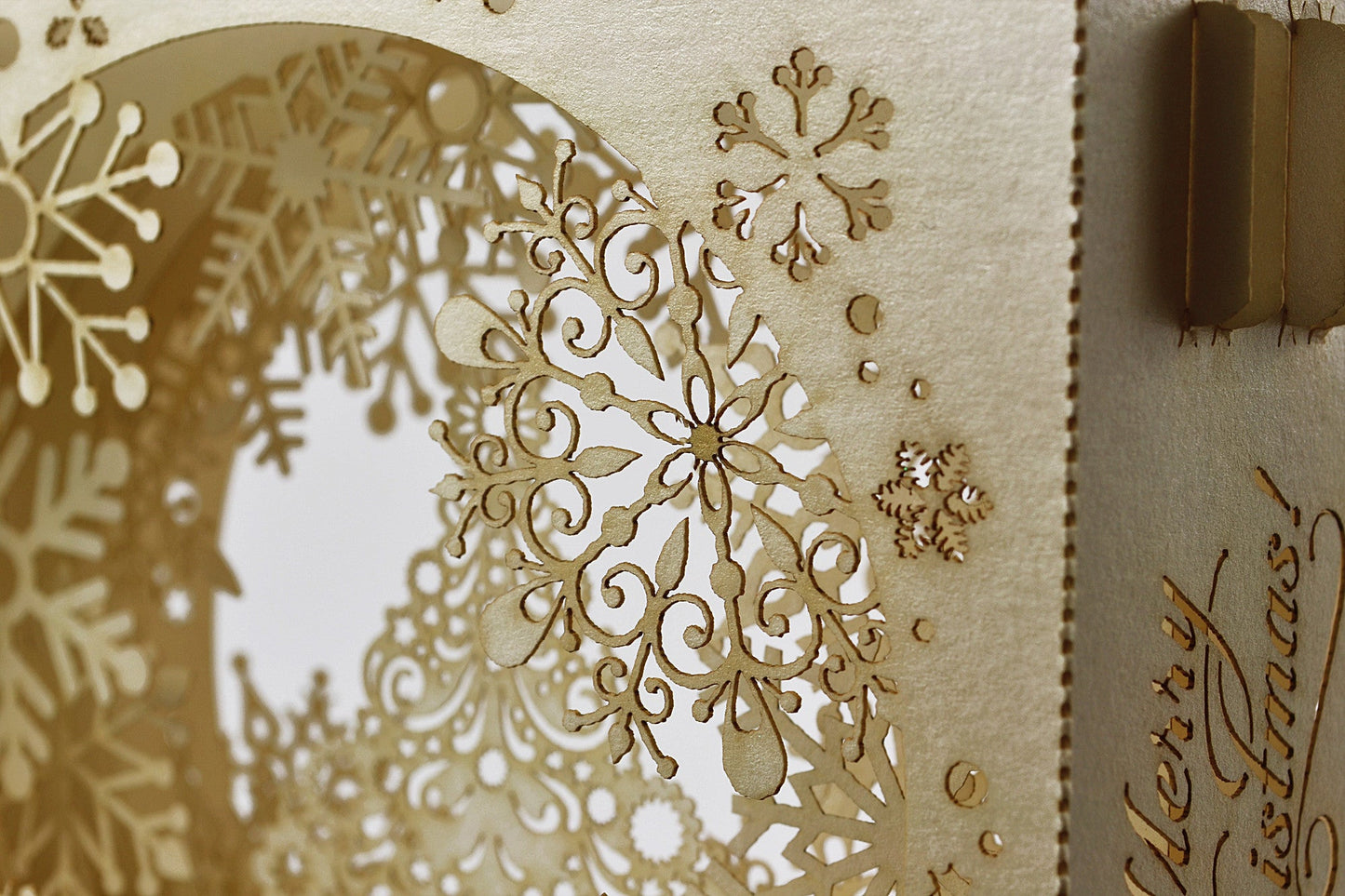 Christmas theme greeting pop-up card Snowflakes - ColibriGift