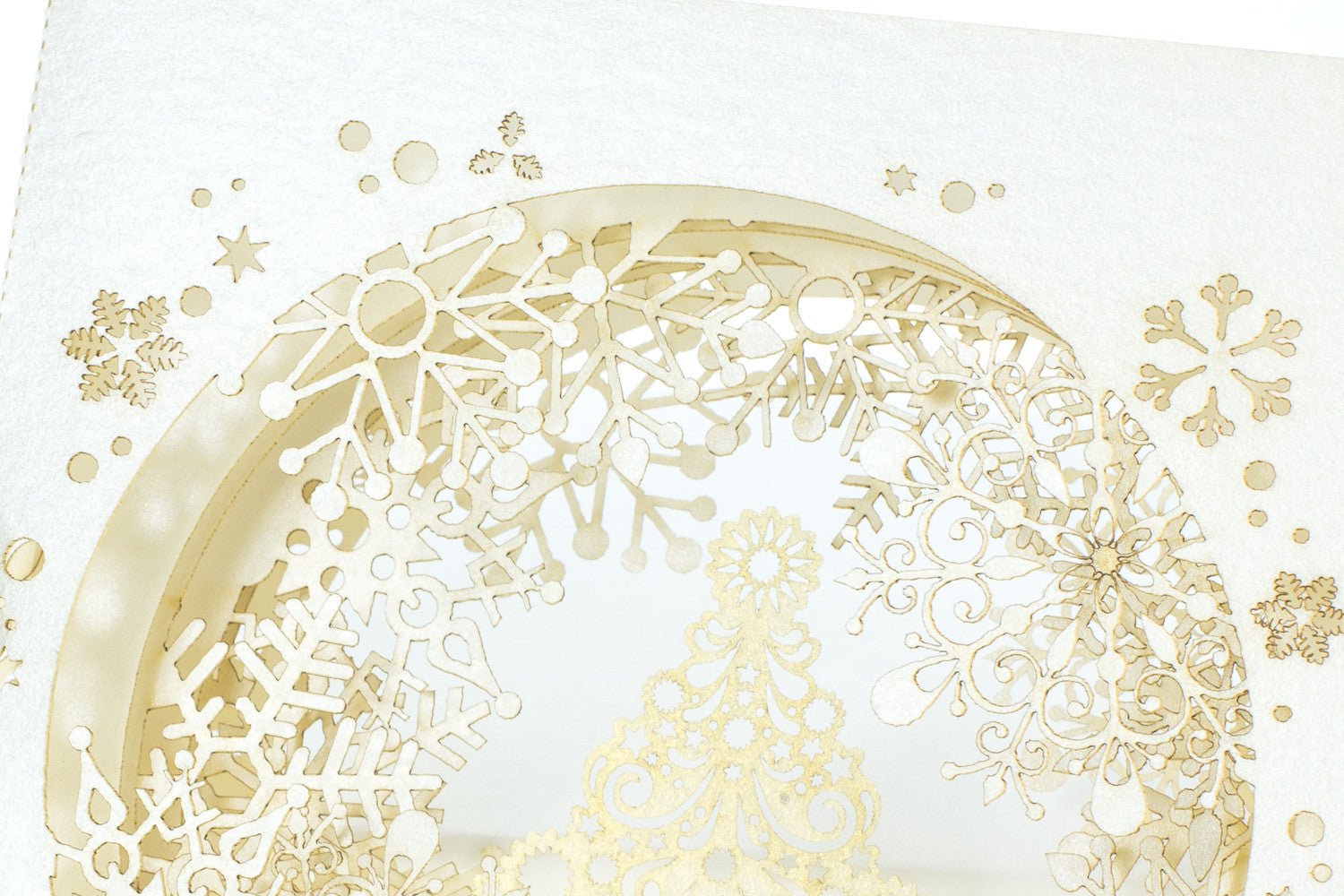 Christmas theme greeting pop-up card Snowflakes - ColibriGift
