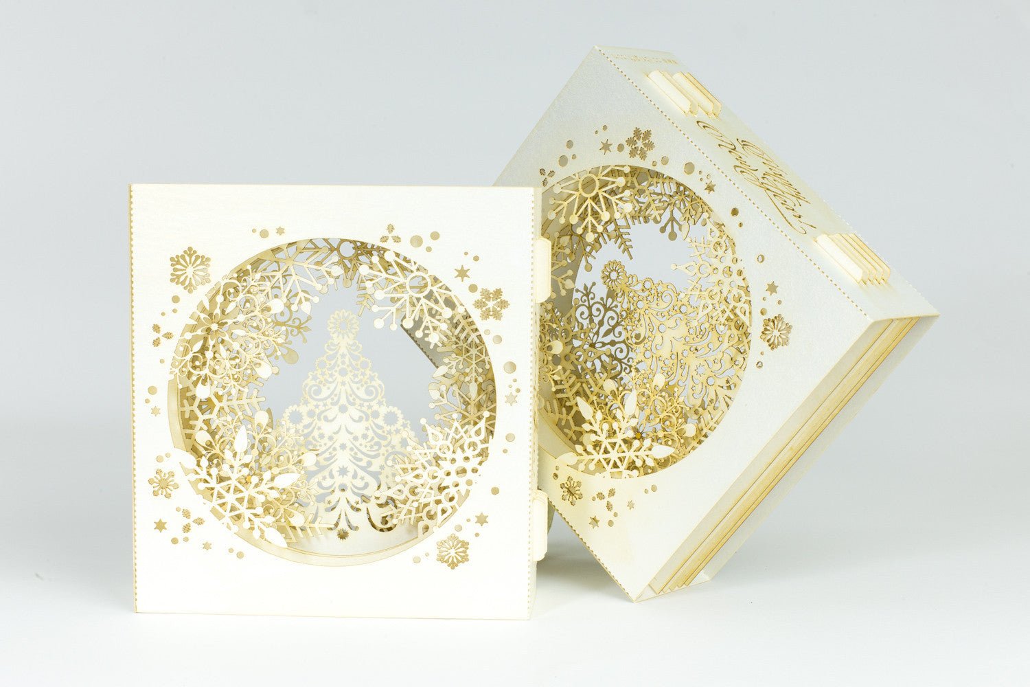 Christmas theme greeting pop-up card Snowflakes - ColibriGift