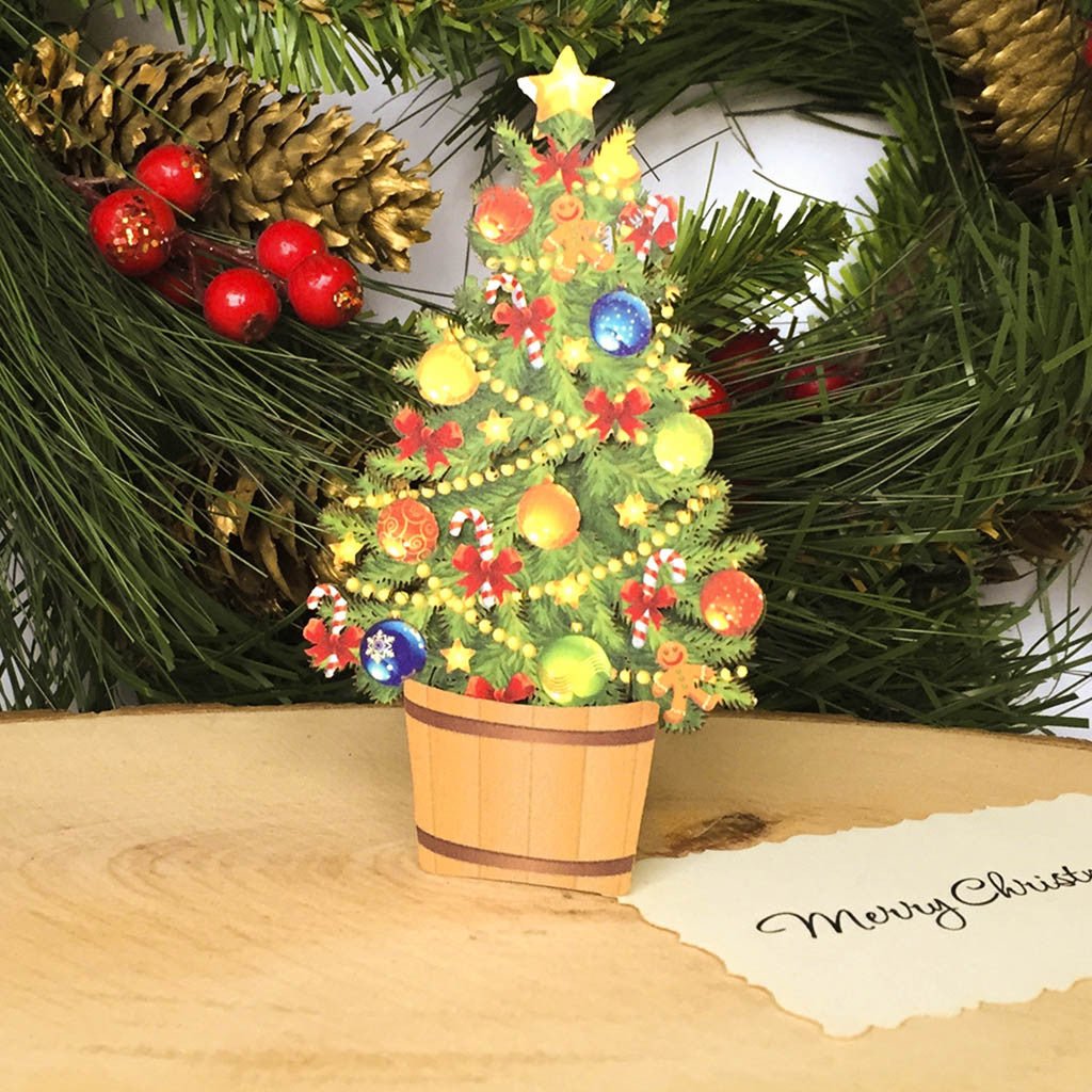 Christmas Tree greeting pop-up card - ColibriGift