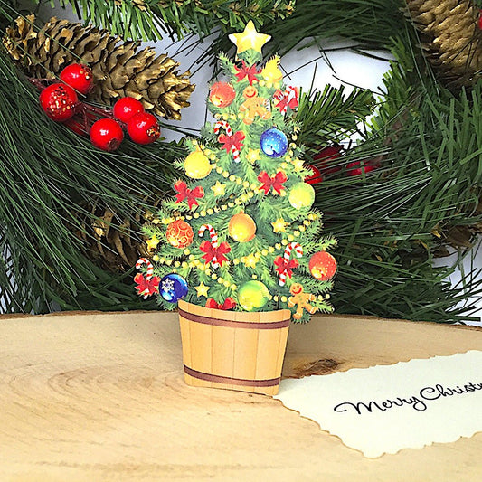 Christmas Tree greeting pop-up card - ColibriGift