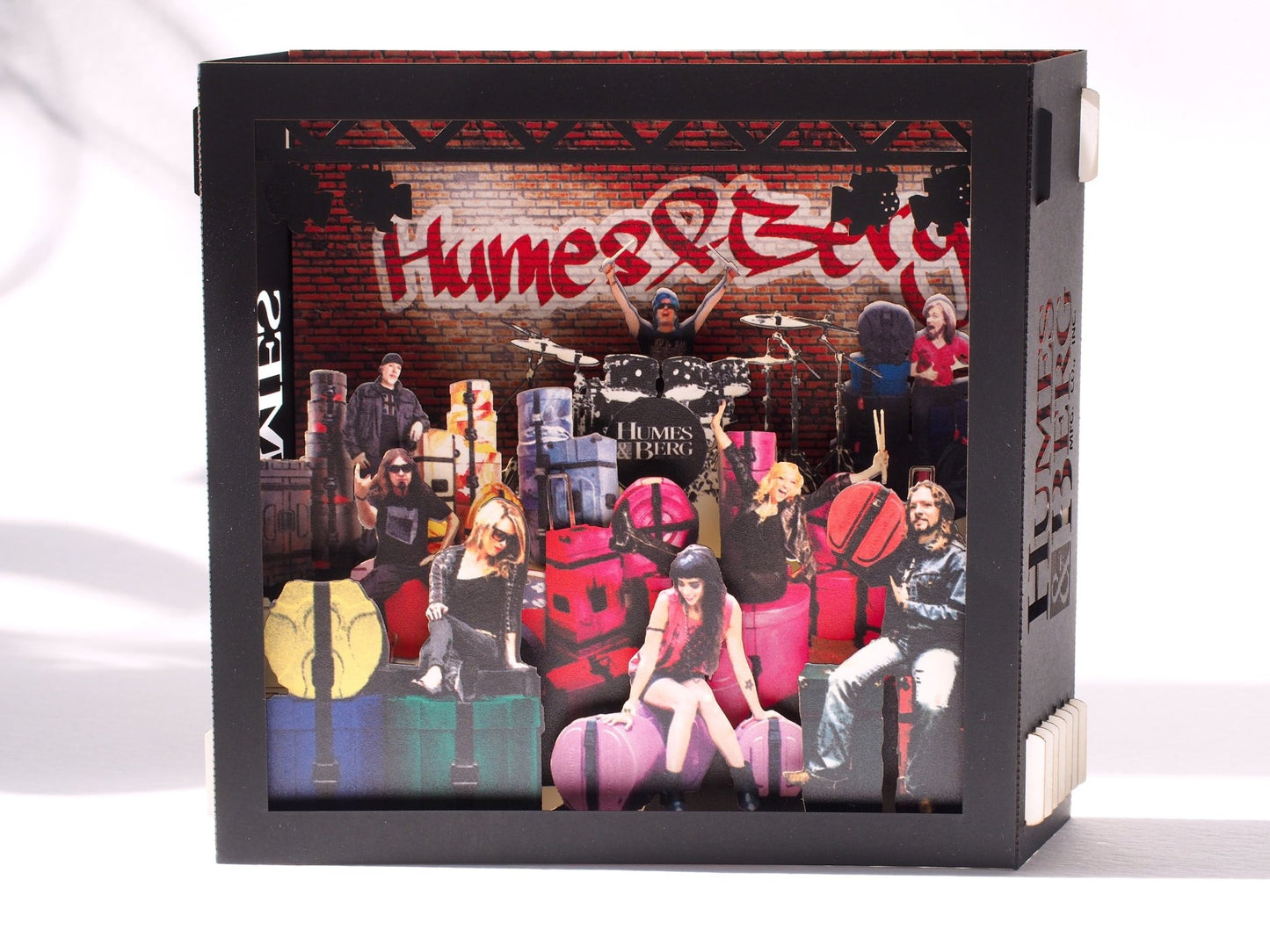 Corporate pop-up card Promo item Company Logo Brand identity Promotional gifts invitations Drum Cases Music - ColibriGift