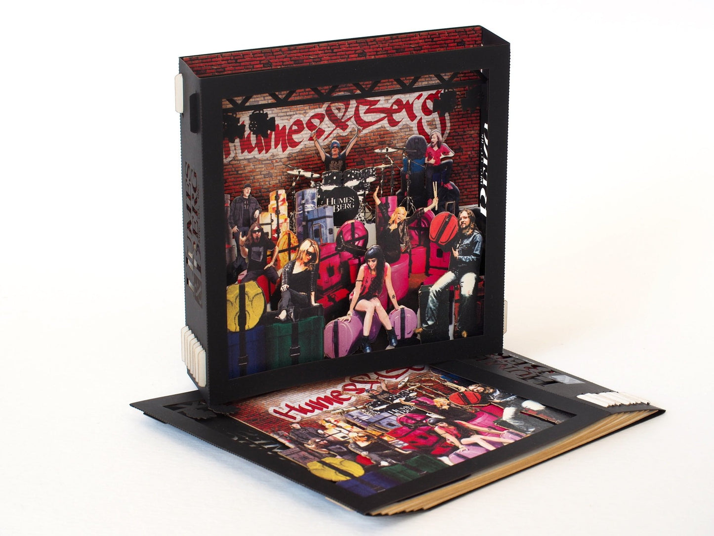 Corporate pop-up card Promo item Company Logo Brand identity Promotional gifts invitations Drum Cases Music - ColibriGift