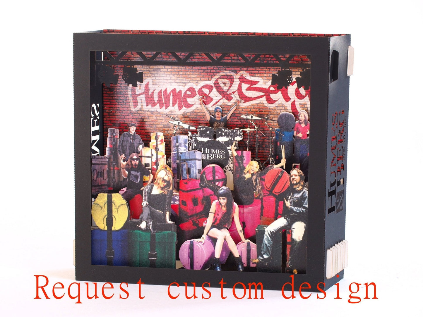 Corporate pop-up card Promo item Company Logo Brand identity Promotional gifts invitations Drum Cases Music - ColibriGift