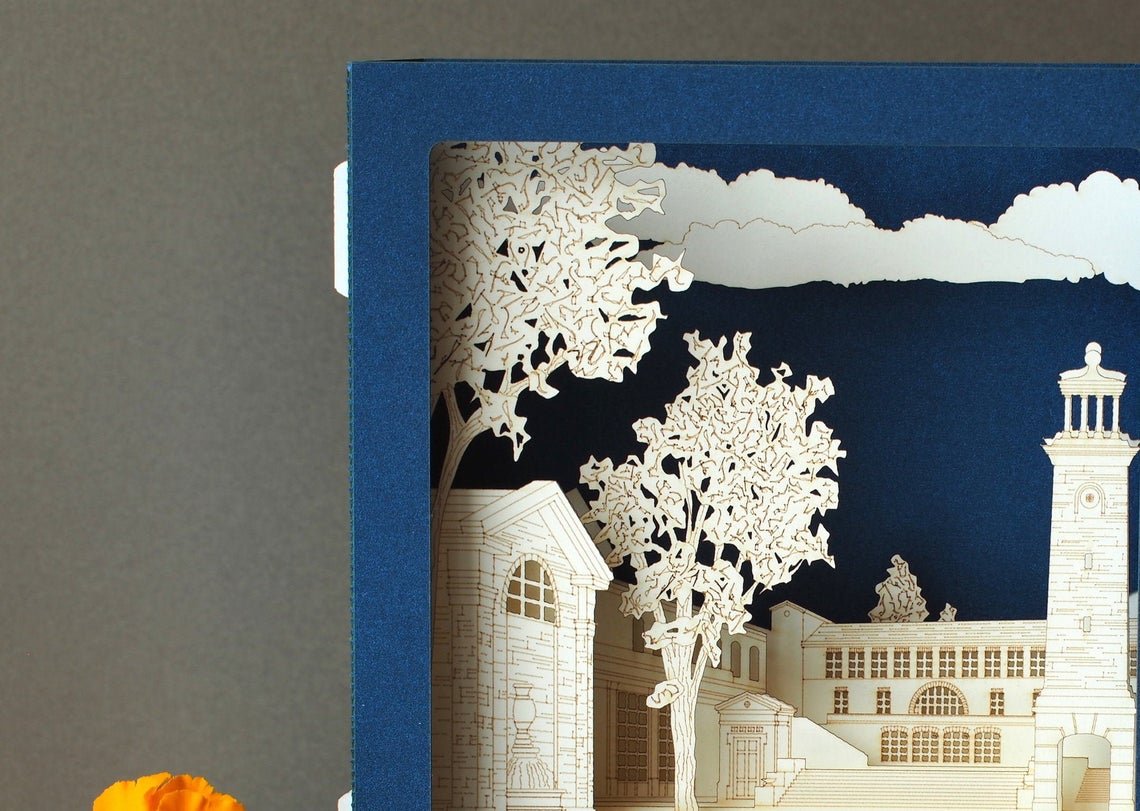 Corporate the School of Architecture, The University of Notre Dame, Walsh Family Hall pop-up card, promo card - ColibriGift
