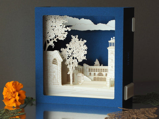 Corporate the School of Architecture, The University of Notre Dame, Walsh Family Hall pop-up card, promo card - ColibriGift
