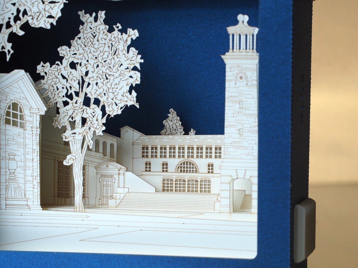 Corporate the School of Architecture, The University of Notre Dame, Walsh Family Hall pop-up card, promo card - ColibriGift