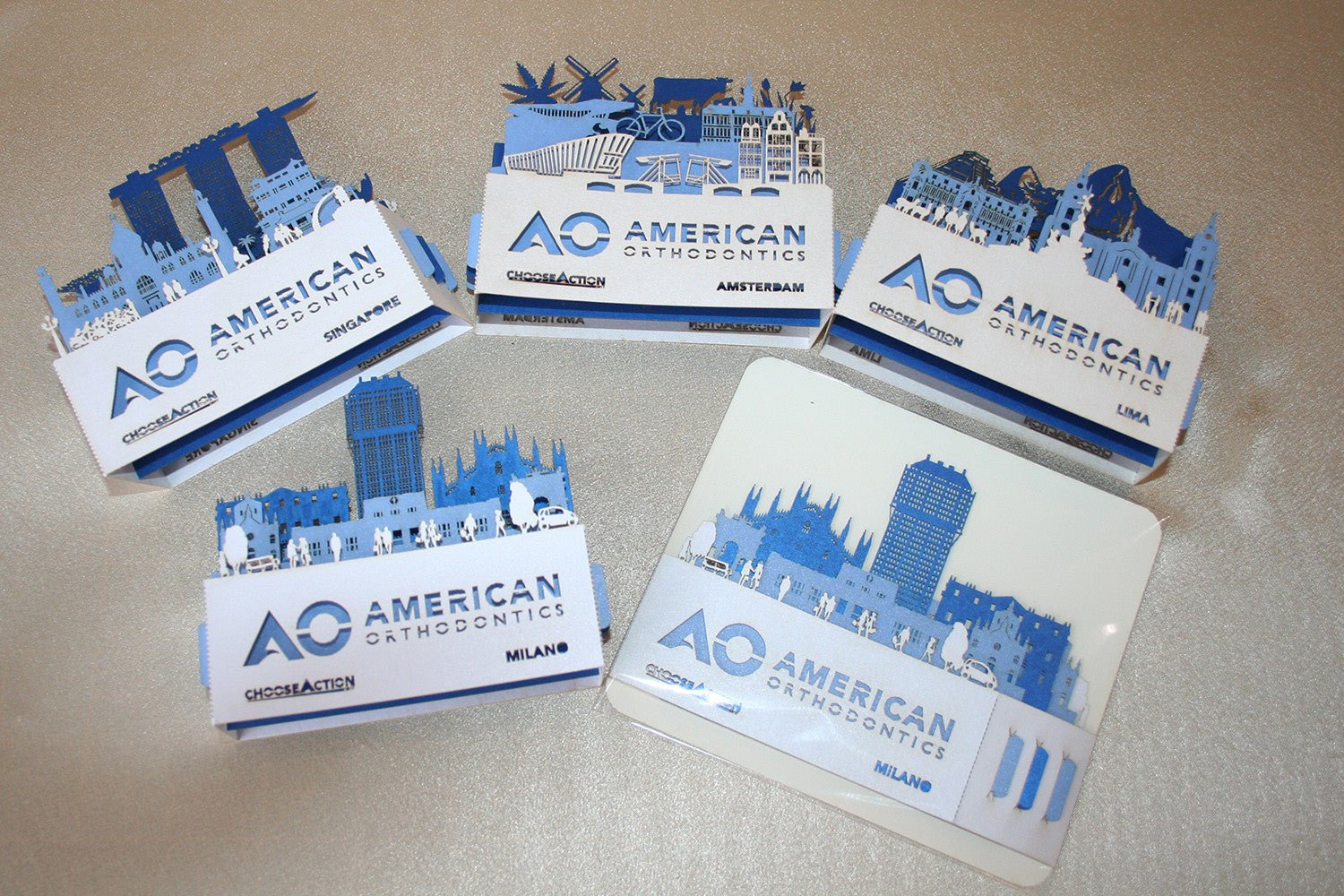 Custom promo pop-up card Company Brand identity - ColibriGift