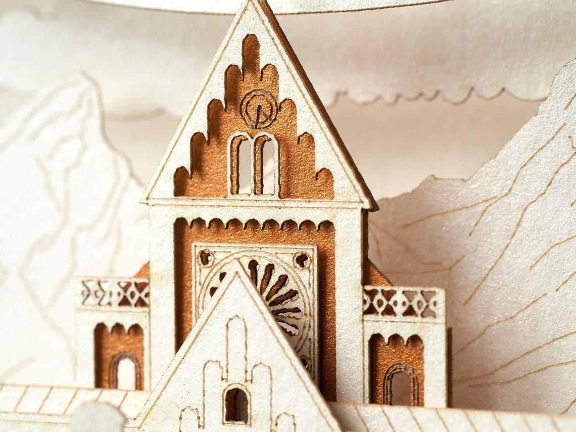 Custom wedding invitation Bad Reichenhall Germany Deutschland pop-up card - ColibriGift