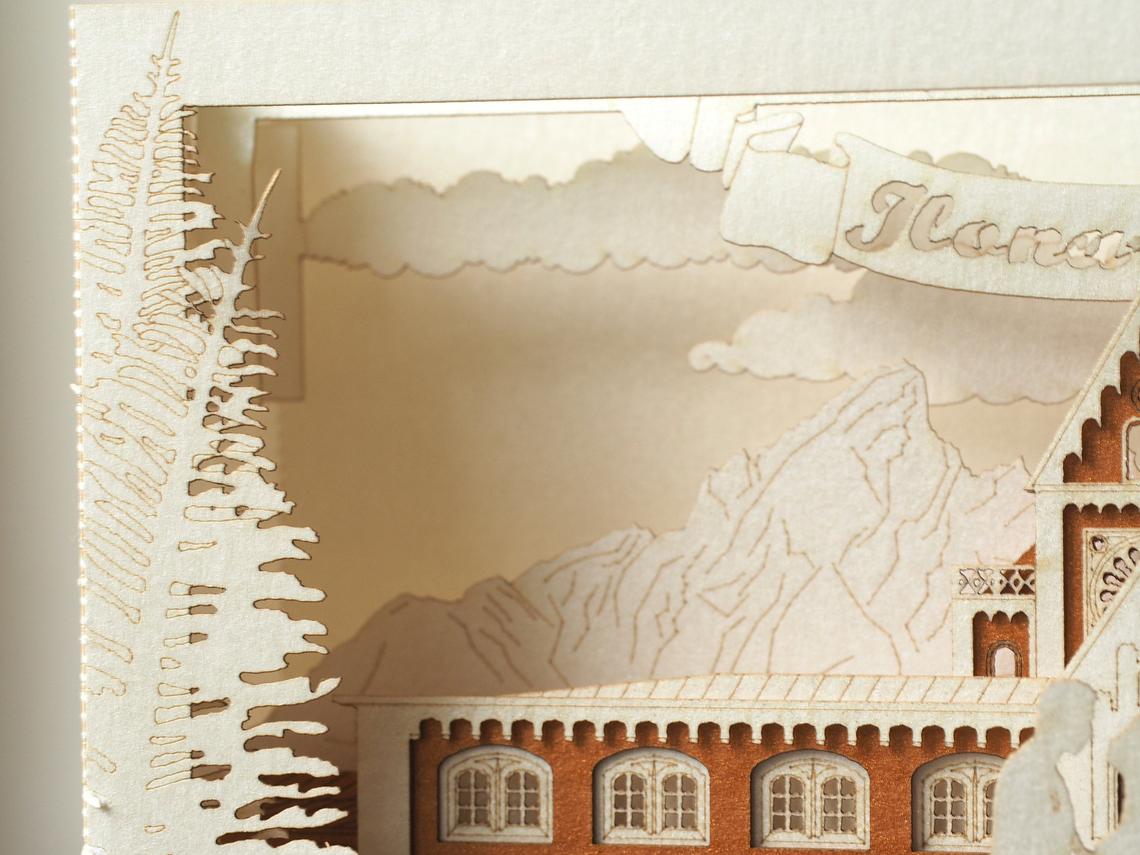 Custom wedding invitation Bad Reichenhall Germany Deutschland pop-up card - ColibriGift
