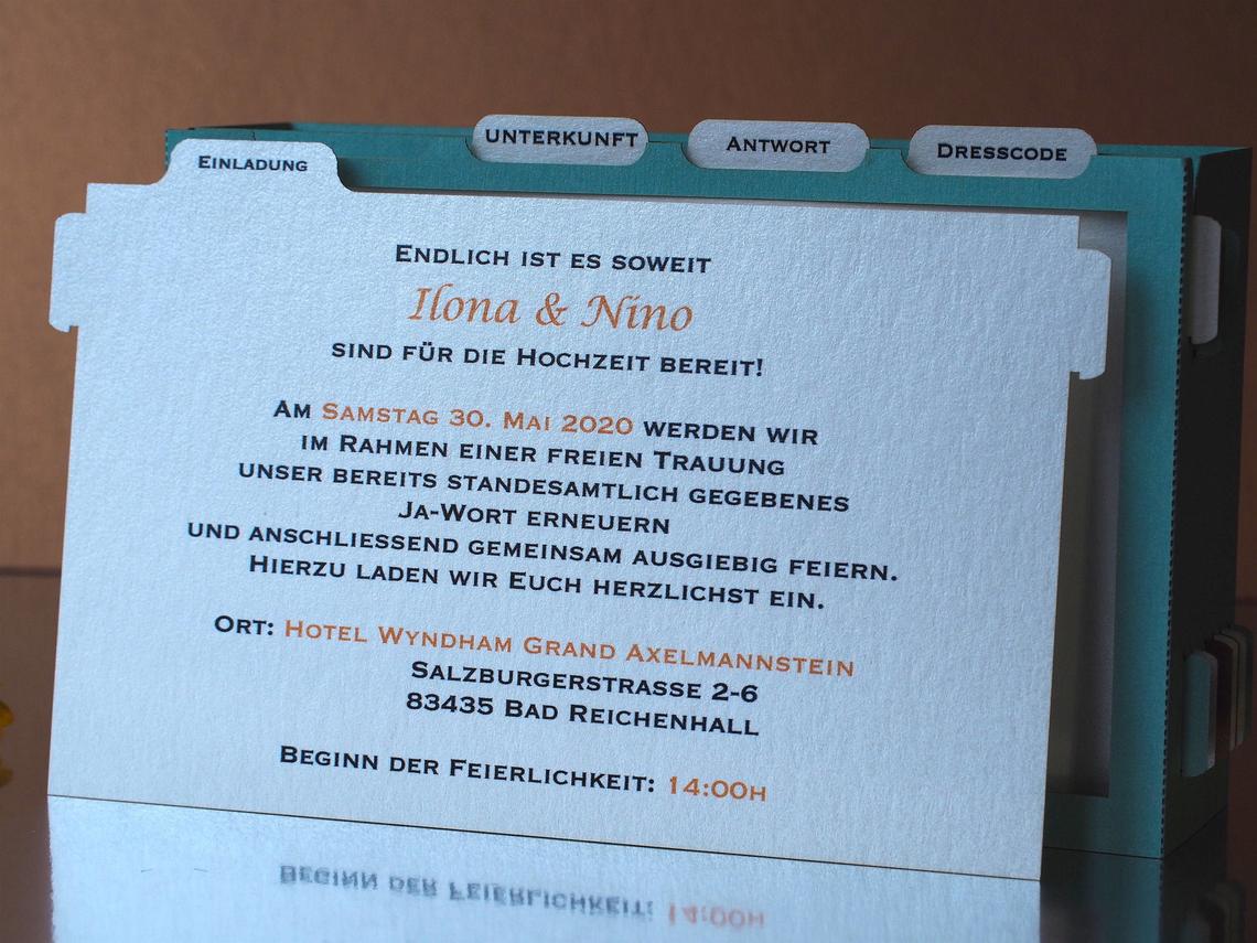 Custom wedding invitation Bad Reichenhall Germany Deutschland pop-up card - ColibriGift
