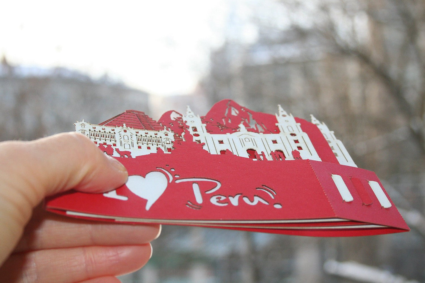 I love Peru Landmark pop-up card - ColibriGift
