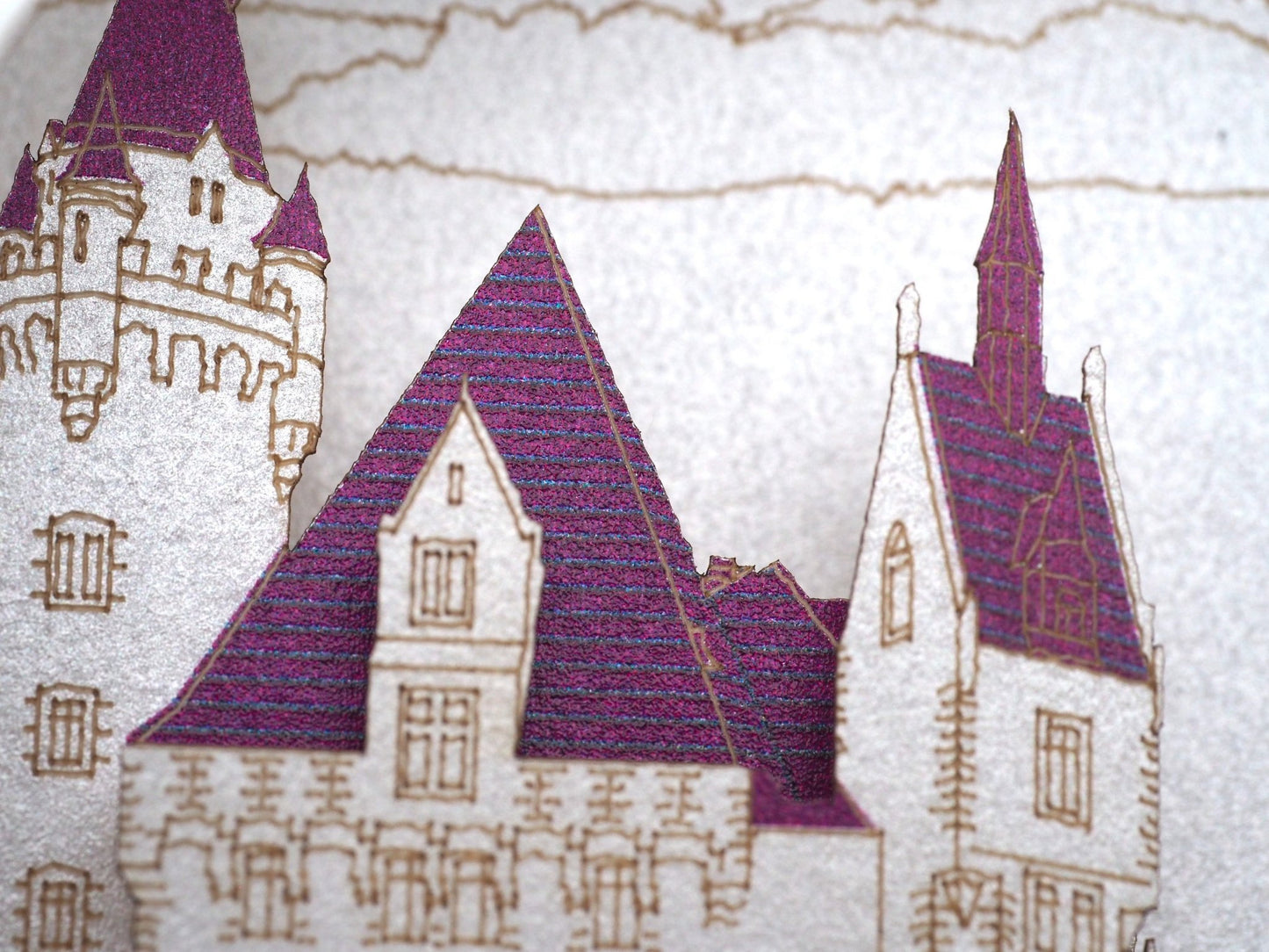 Moszna Castle wedding pop up invitation card. Paper pop up RSVP invite. Polish Pałac w Mosznej, Schloss Moschen- ColibriGift