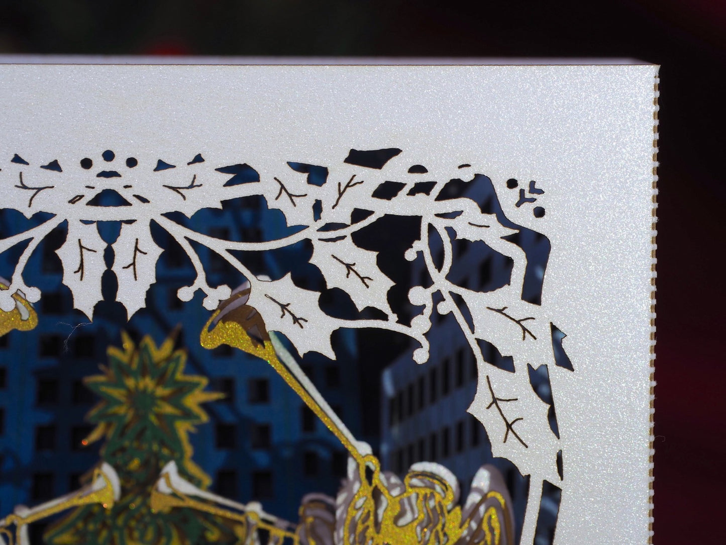 NYC Christmas Tree USA Christmas Happy New Year Merry Christmas Manhattan pop-up card - ColibriGift