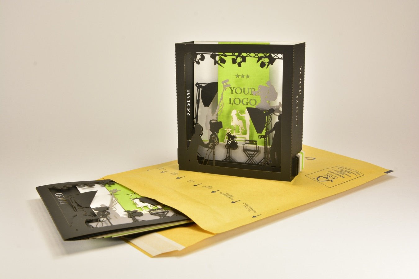 Personalized invitation design logo pop-up card with calendar - ColibriGift