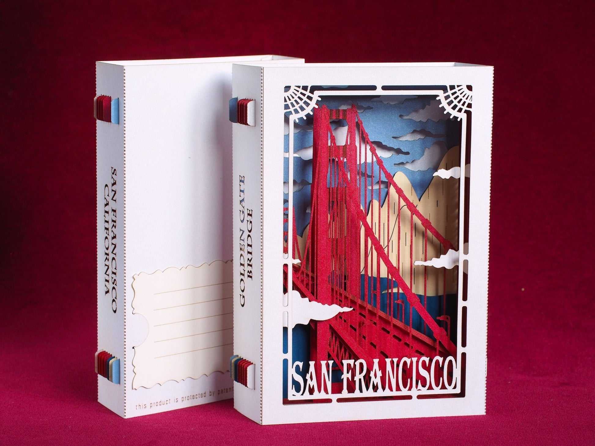 San Francisco, California, USA, Golden Bridge pop-up card - ColibriGift