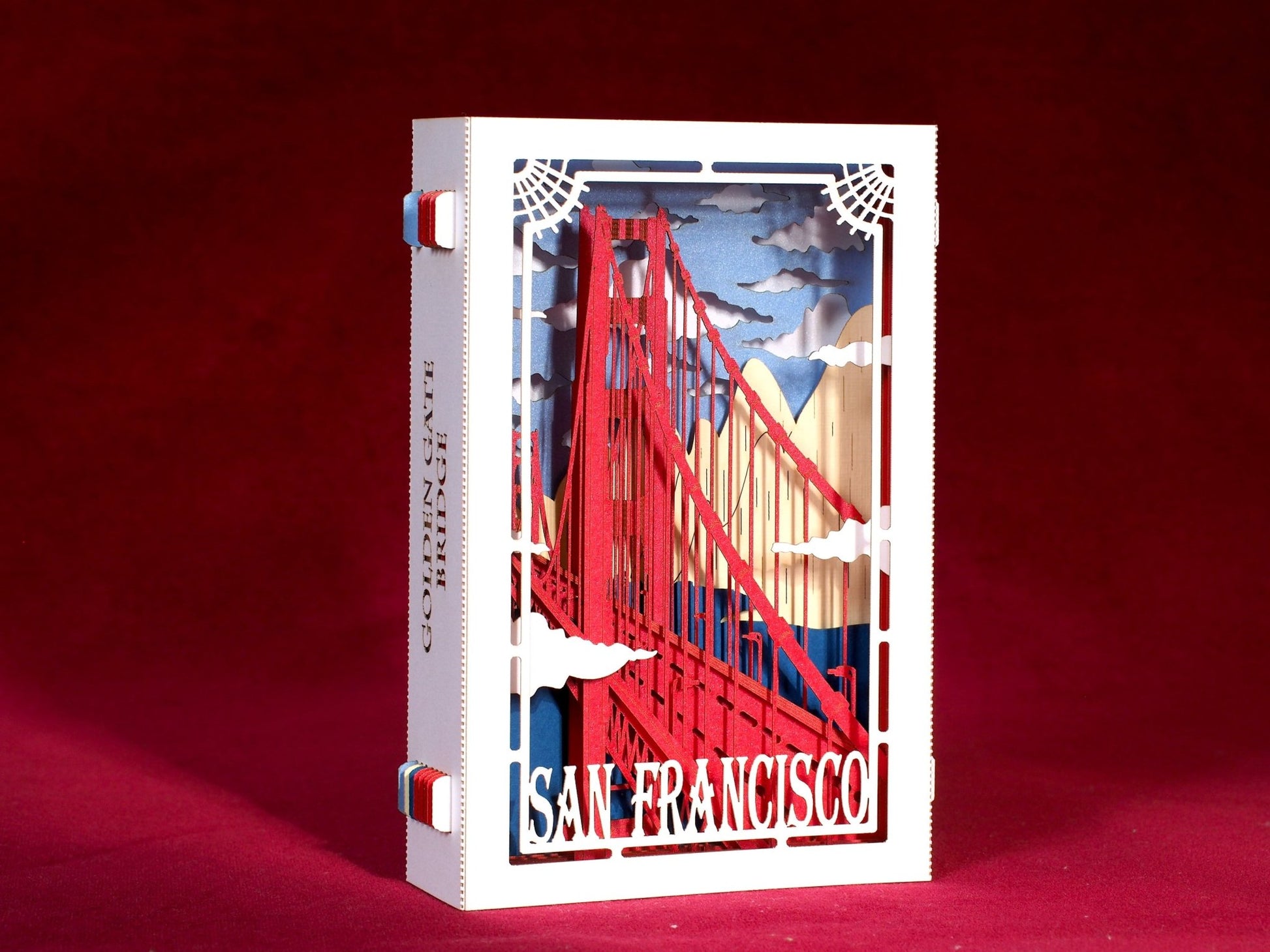 San Francisco, California, USA, Golden Bridge pop-up card - ColibriGift
