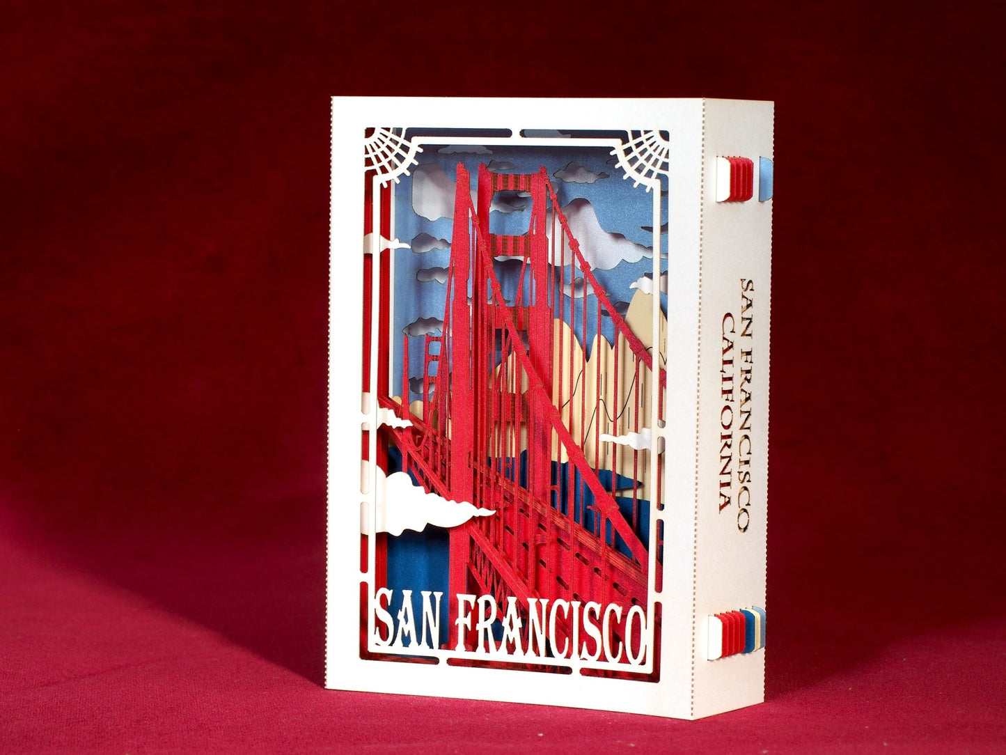 San Francisco, California, USA, Golden Bridge pop-up card - ColibriGift