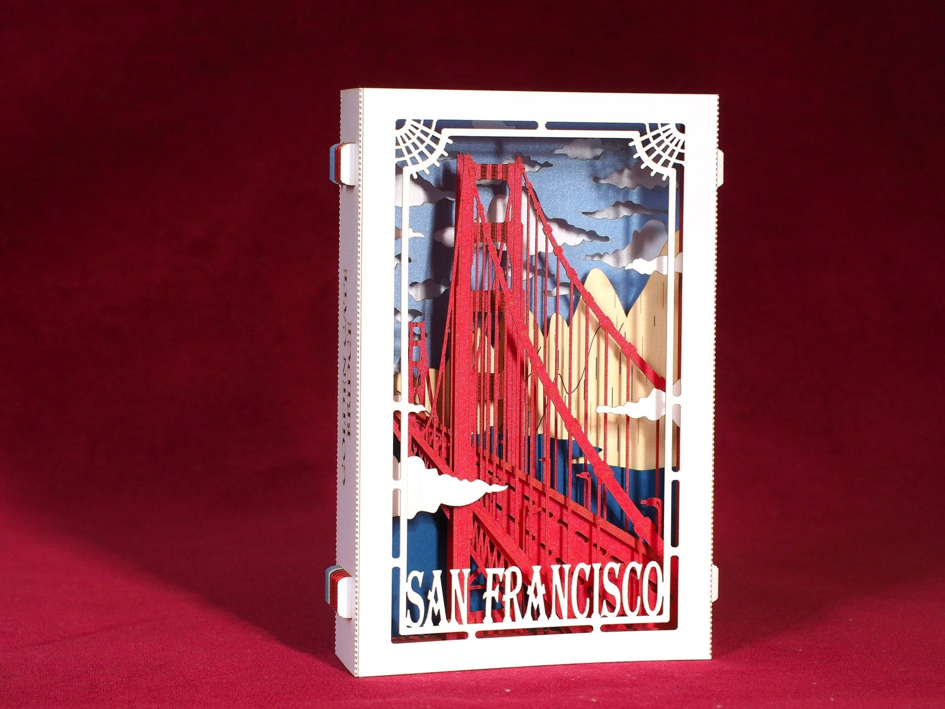 San Francisco, California, USA, Golden Bridge pop-up card - ColibriGift