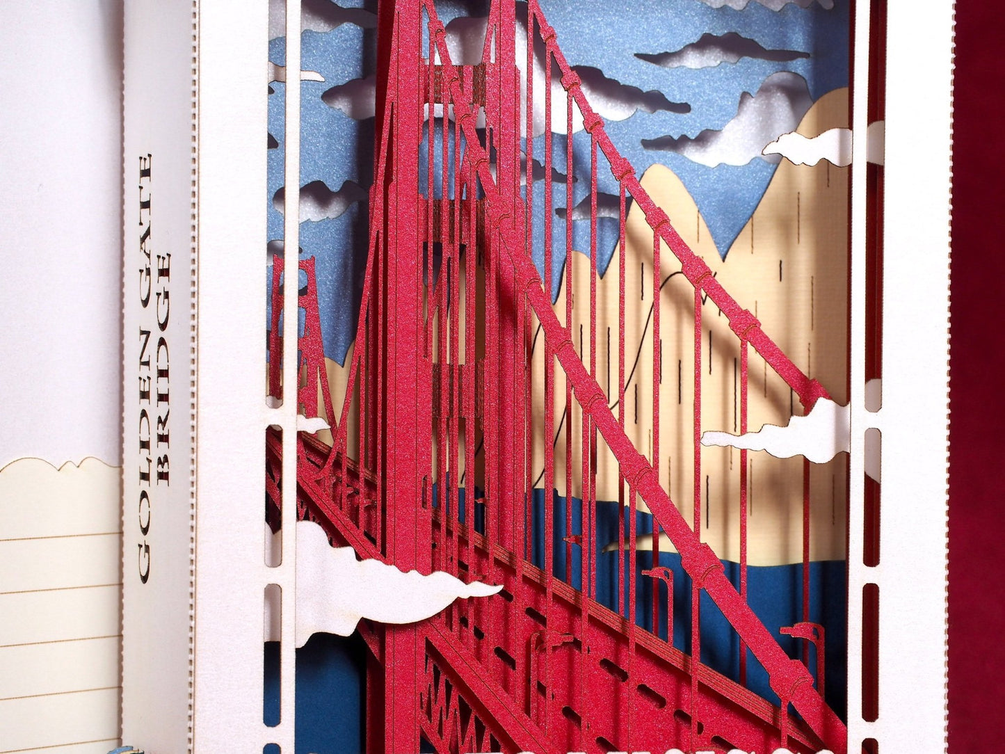 San Francisco, California, USA, Golden Bridge pop-up card - ColibriGift