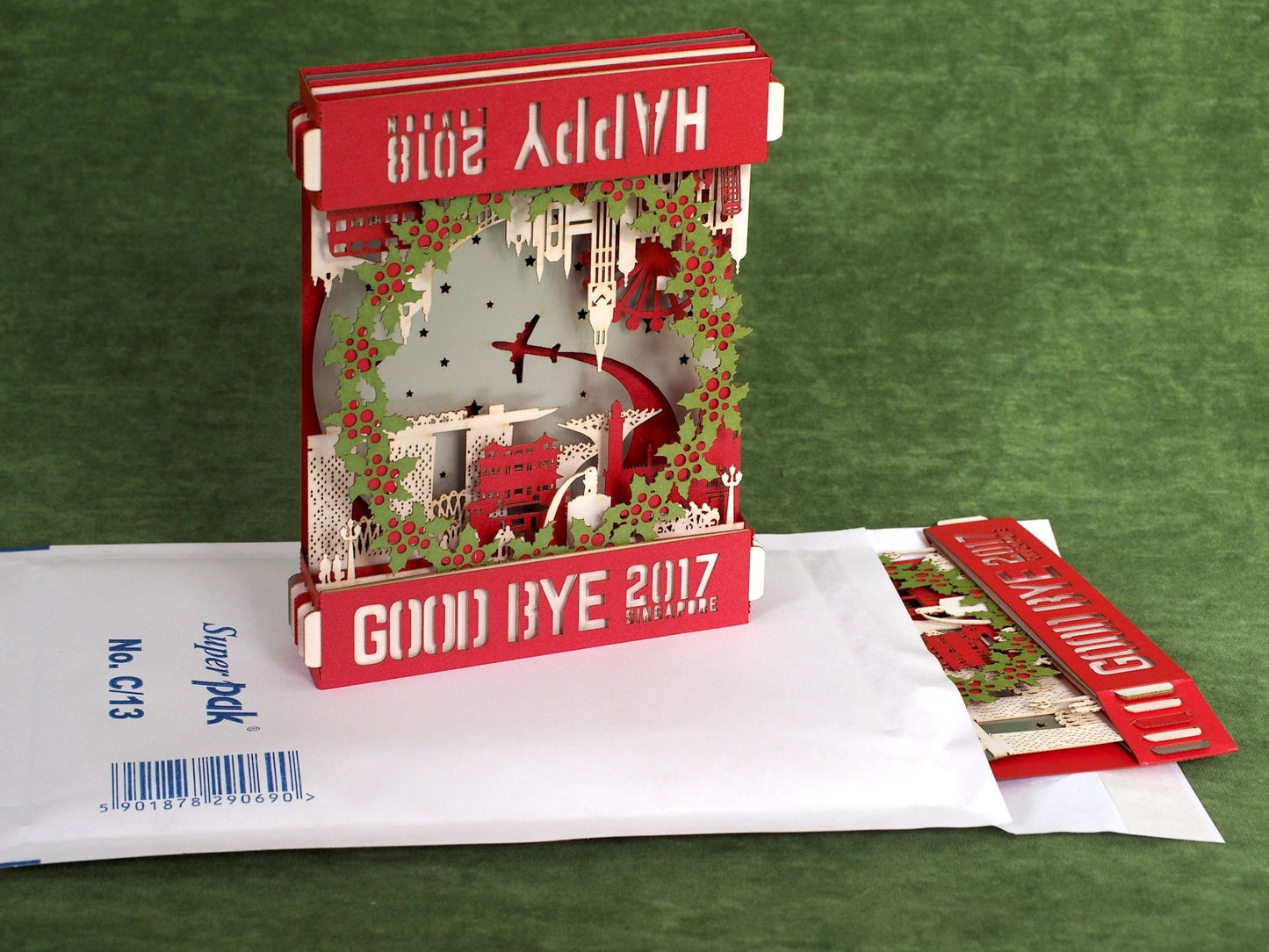 Singapore London Moving pop-up card Change of Address Announcement Travel the World card - ColibriGift