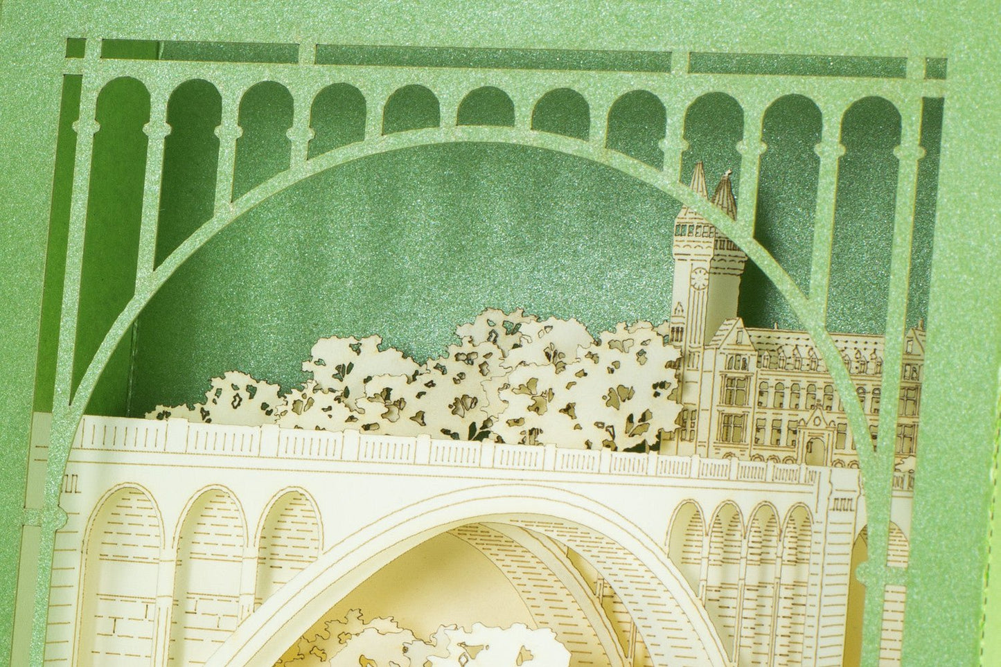 The Adolphe Bridge, Luxembourg city, Luxembourg pop-up card - ColibriGift
