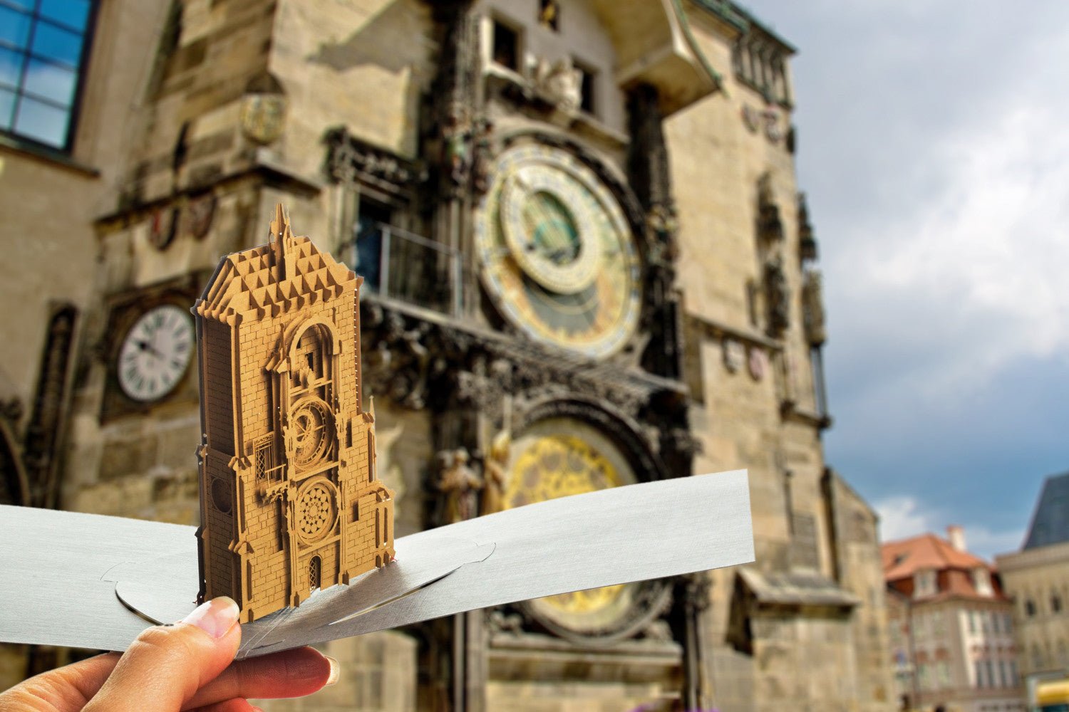 The Astronomical clock Orioj 3D, Prague, Czech Republic pop-up card - ColibriGift