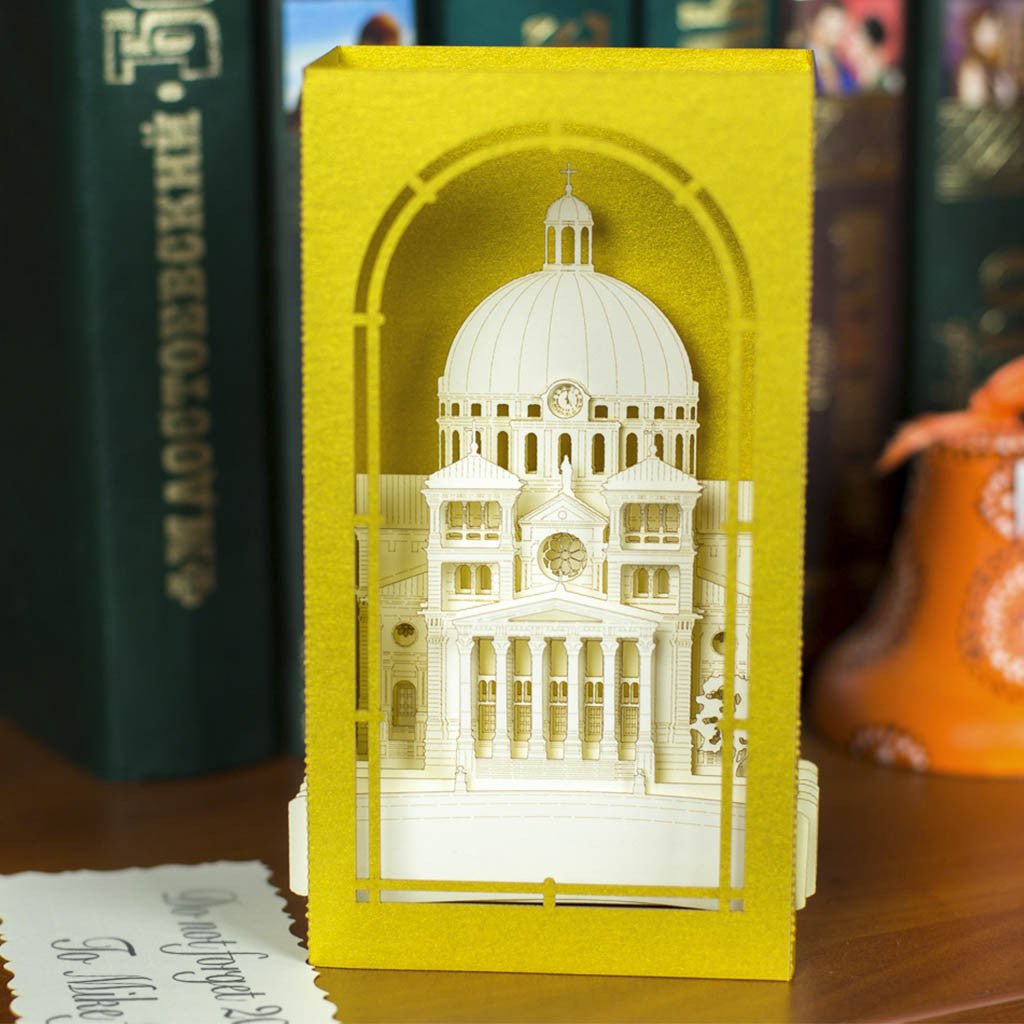 The Basilica of St. Josaphat, Milwaukee, USA pop-up card - ColibriGift