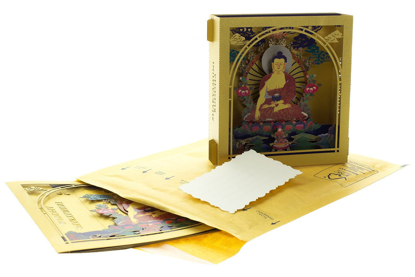 The Buddha statue sculpture pop-up card - ColibriGift
