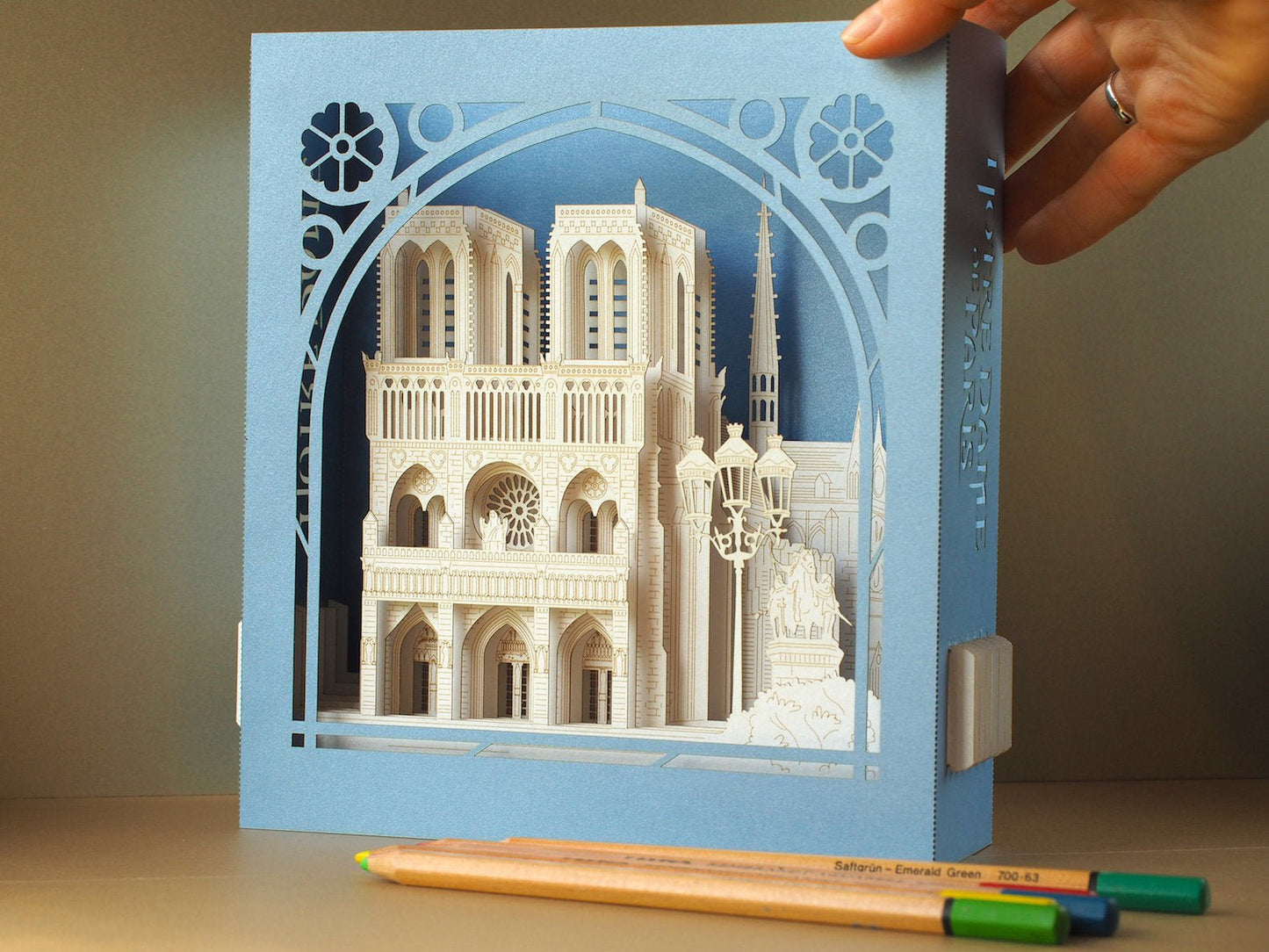 The Cathedral Notre Dame de Paris, Paris, France Big pop-up card - ColibriGift